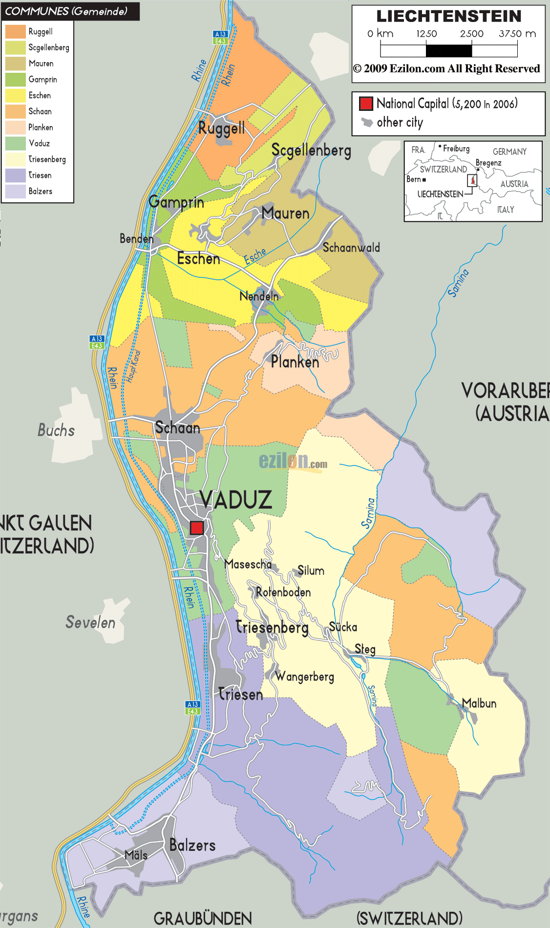 liechtenstein politique carte